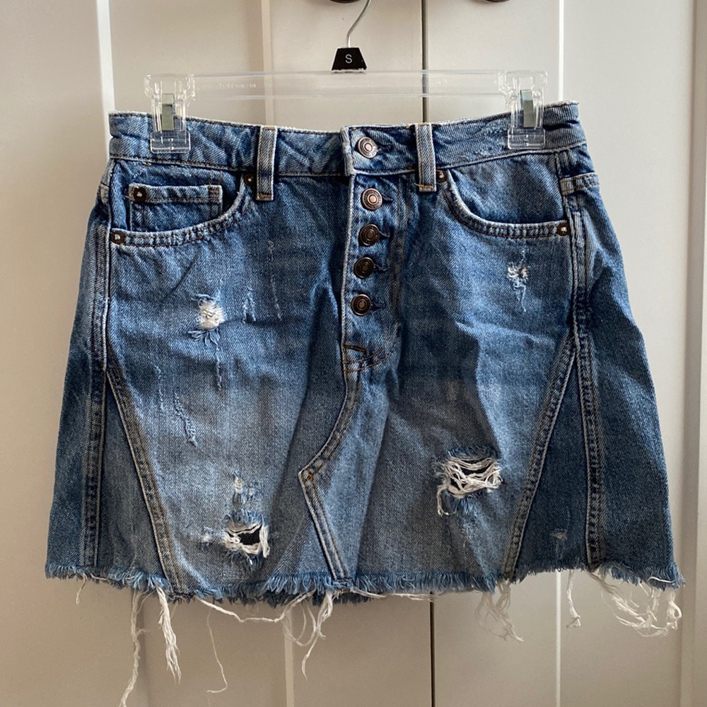 Free People jean skirt